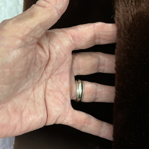 Vtg Sears “The Fashion Place” brown mouton open front coat. - Picture 3 of 8